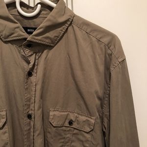 Hugo Boss - Button Down - Olive Green - XL - Slim